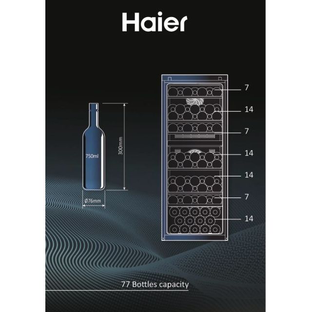 Wine Bank 50 Series 7 HWS77GDAU1 Wine Cooler Haier